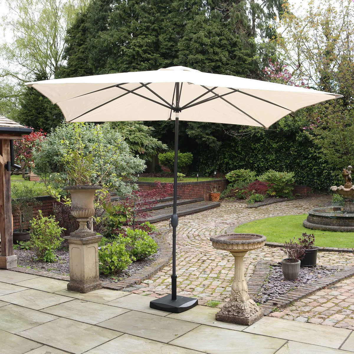 Dusklia - Rectangular Parasol - Ivory