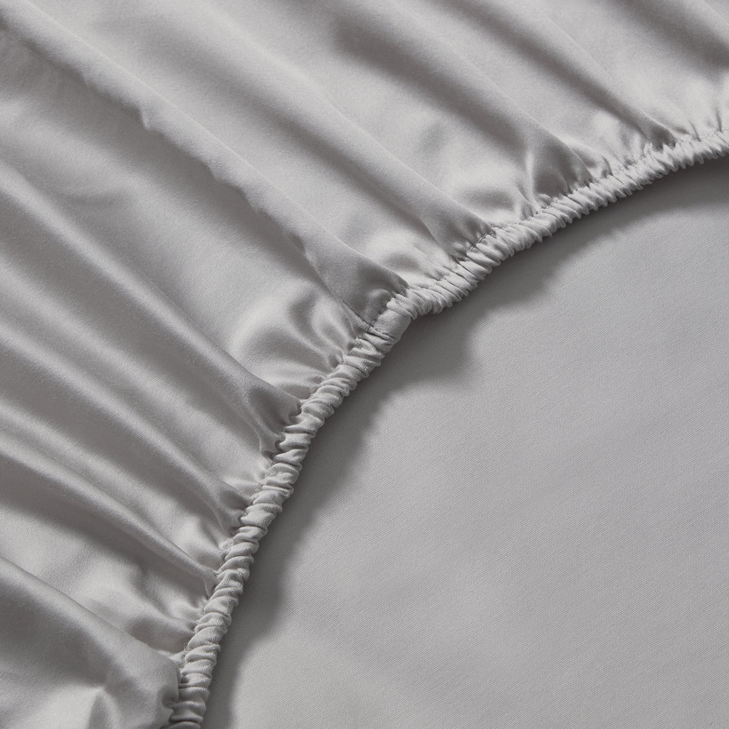 Dusklia - Regent 100% Cotton Fitted Sheet 400 Thread Count - Grey