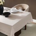 Dusklia - Regent 100% Cotton Rectangle Tablecloth 400 Thread Count - Champagne