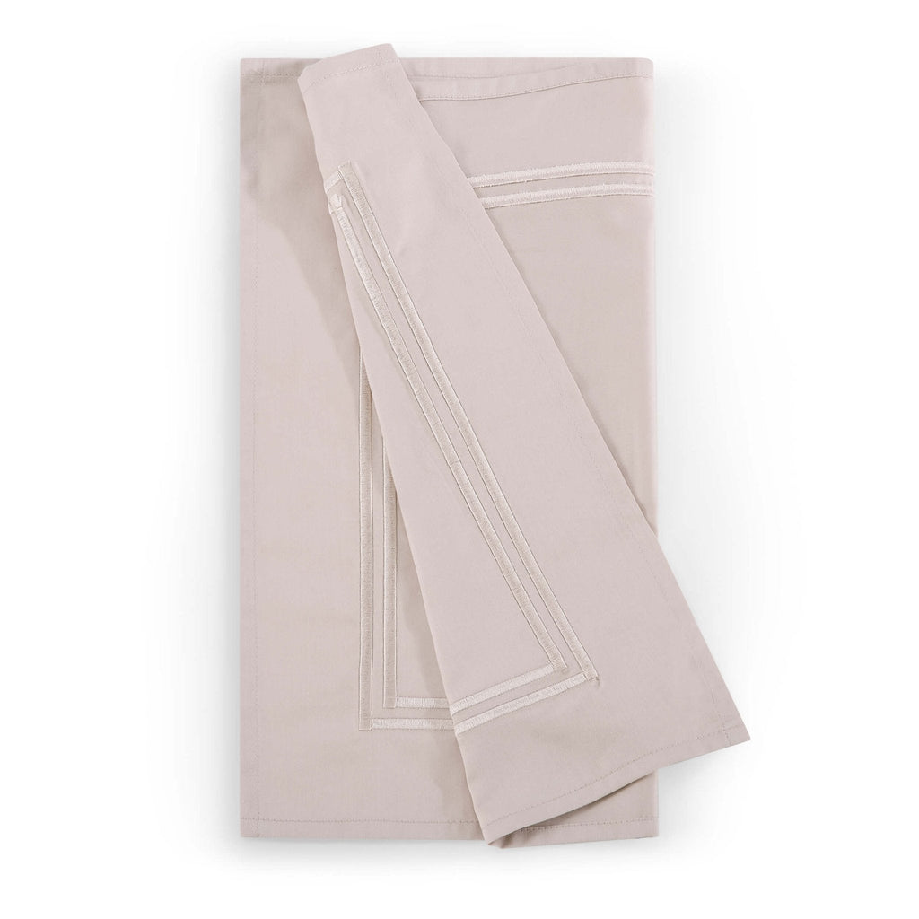 Dusklia - Regent 100% Cotton Set of 4 Napkins 400 Thread Count - Champagne