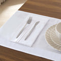 Lot de 4 serviettes Regent blanches, 400 fils au pouce carré