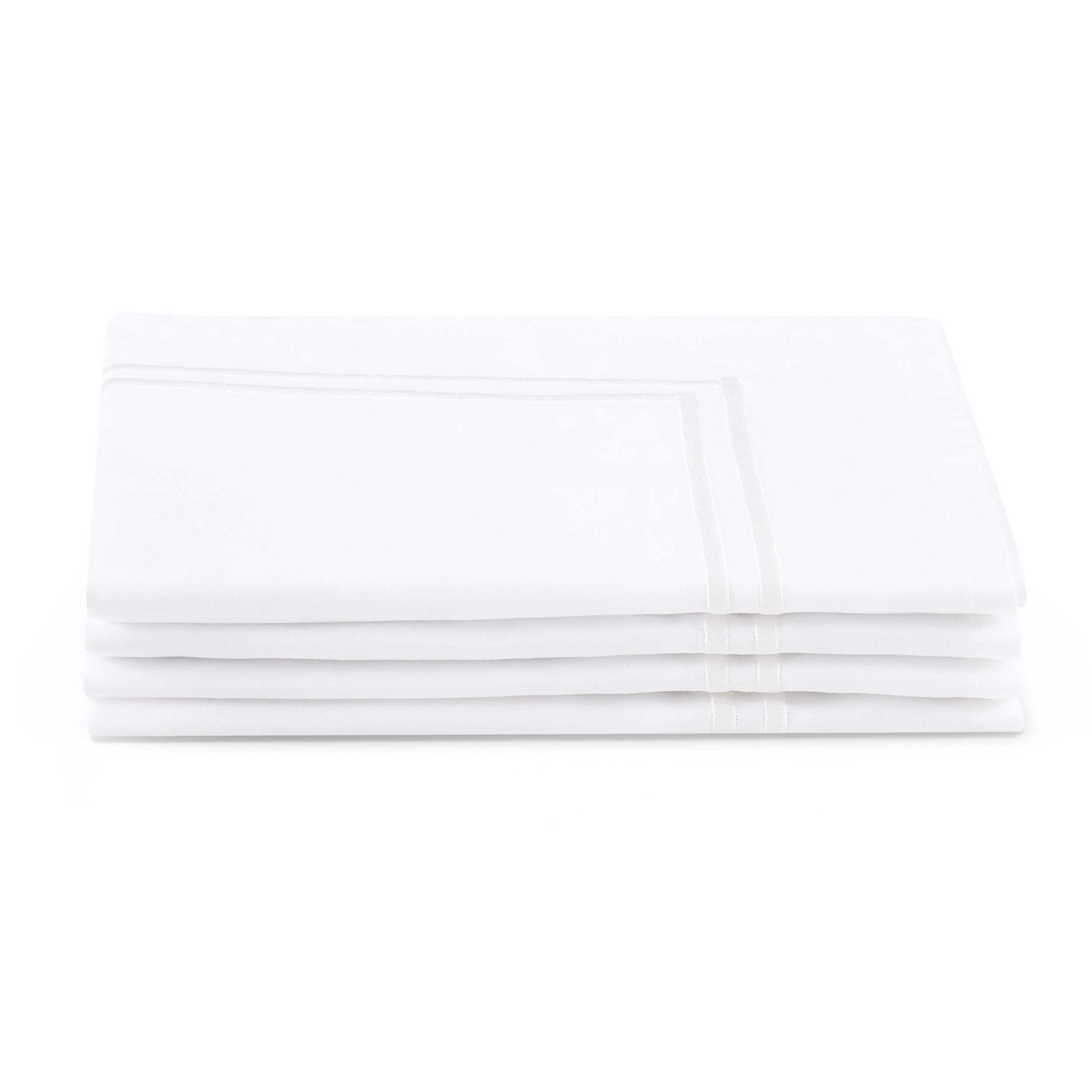 Lot de 4 serviettes Regent blanches, 400 fils au pouce carré