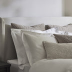 Dusklia - Regent Embroidered 100% Cotton Duvet Cover 400 Thread Count - White
