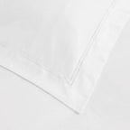 Dusklia - Regent Embroidered 100% Cotton Duvet Cover 400 Thread Count - White