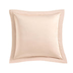 Dusklia - Regent Embroidered 100% Cotton Pair of Oxford Square Pillowcases - Champagne