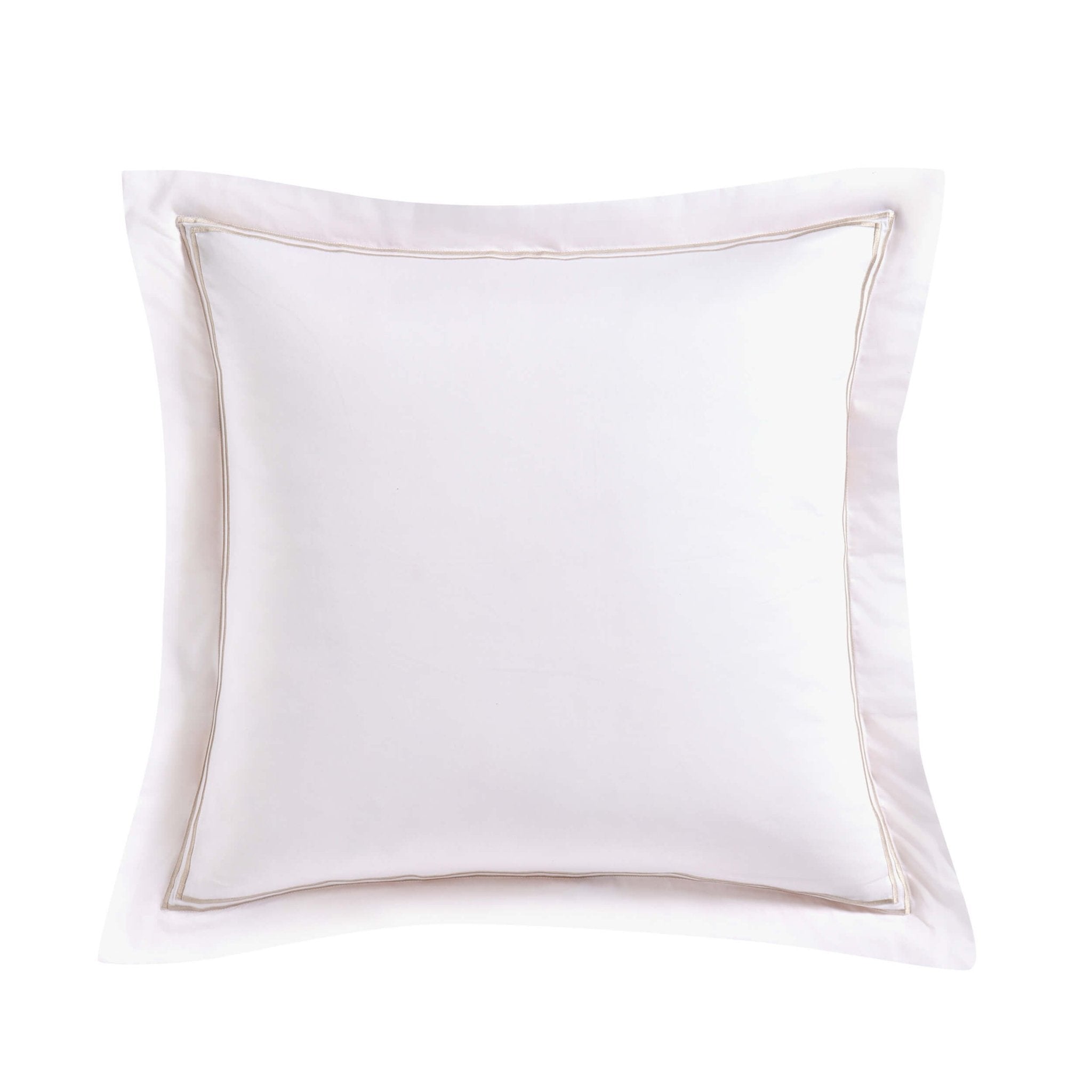 Dusklia - Regent Embroidered 100% Cotton Pair of Oxford Square Pillowcases - Grey
