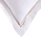 Dusklia - Regent Embroidered 100% Cotton Pair of Oxford Square Pillowcases - Grey