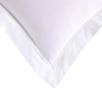 Dusklia - Regent Embroidered 100% Cotton Pair of Oxford Square Pillowcases - White