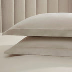 Dusklia - Regent Embroidered 100% Cotton Duvet Cover 400 Thread Count - Champagne