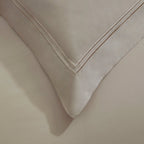 Dusklia - Regent Embroidered 100% Cotton Duvet Cover 400 Thread Count - Champagne