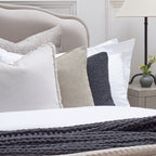 Dusklia - Regent Embroidered 100% Cotton Duvet Cover 400 Thread Count - White