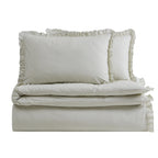Dusklia - Remy 200 Thread Count Stripe Duvet Cover & Pillowcase Set - Olive