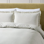 Dusklia - Remy 200 Thread Count Stripe Duvet Cover & Pillowcase Set - Olive