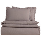 Dusklia - Remy 100% Cotton Duvet Covet & Pilllowcase Set - Mocha