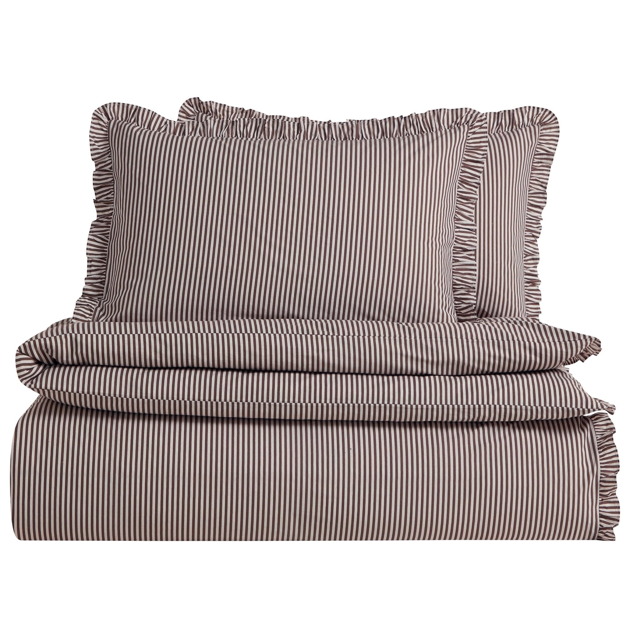 Dusklia - Remy 100% Cotton Duvet Covet & Pilllowcase Set - Mocha
