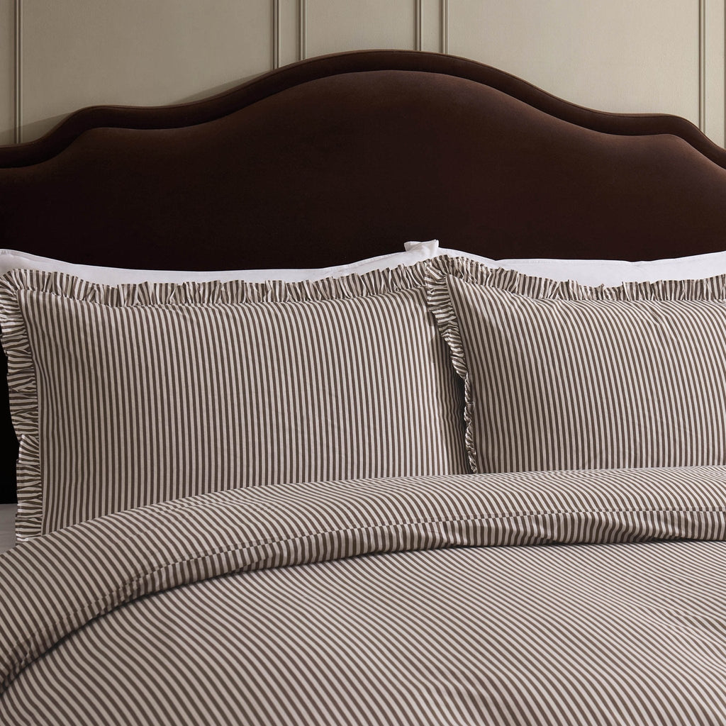Dusklia - Remy 100% Cotton Duvet Covet & Pilllowcase Set - Mocha