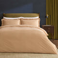 Dusklia - Retro Stripe 100% Cotton Duvet Covet & Pillowcase Set - Mustard