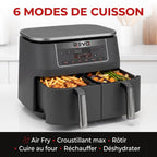 Air Fryer REVO Synora 7.6 – Double Zone 7,6 L – 6 Modes – Cuisson Synchronisée