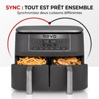 Air Fryer REVO Synora 7.6 – Double Zone 7,6 L – 6 Modes – Cuisson Synchronisée