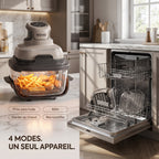 Air Fryer REVO Nomad 38 – Friteuse sans Huile Portable 4-en-1 – 1 700 W – Récipients en Verre 3,8 L & 1,4 L