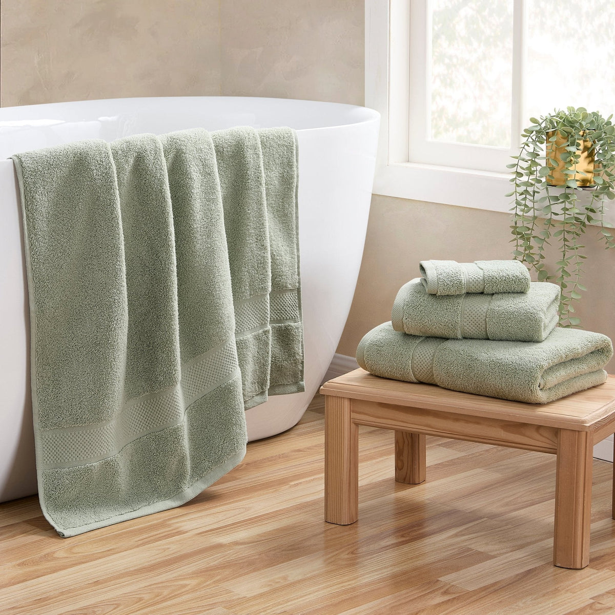 Dusklia - Rhodes Cotton Towel Collection - Olive