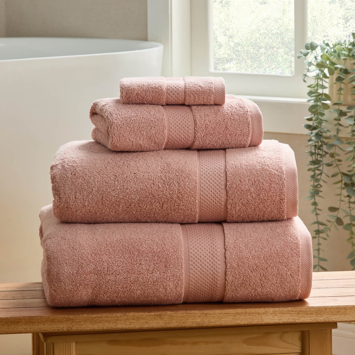 Dusklia - Rhodes Cotton Towel Collection - Pink