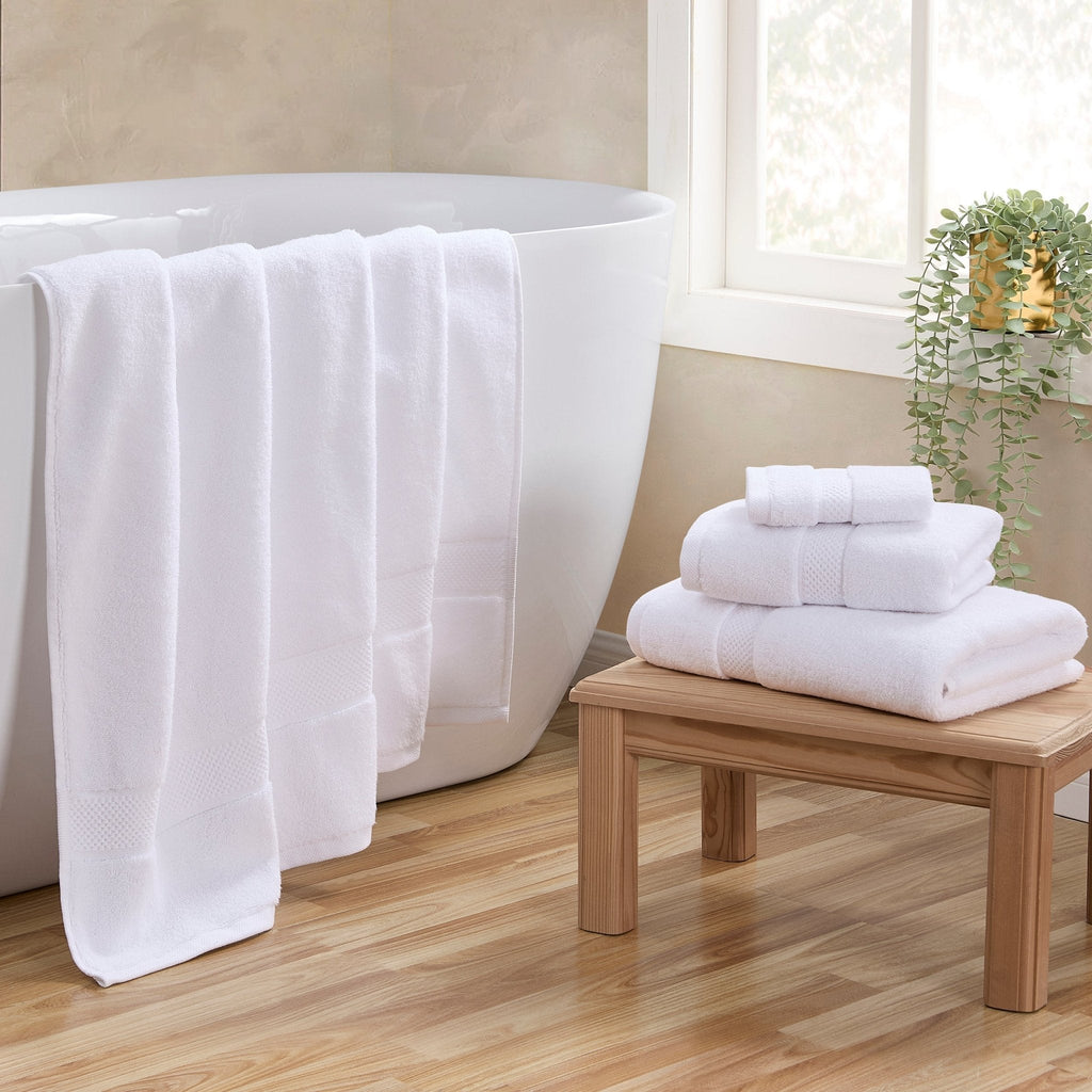 Dusklia - Rhodes Cotton Towel Collection - White