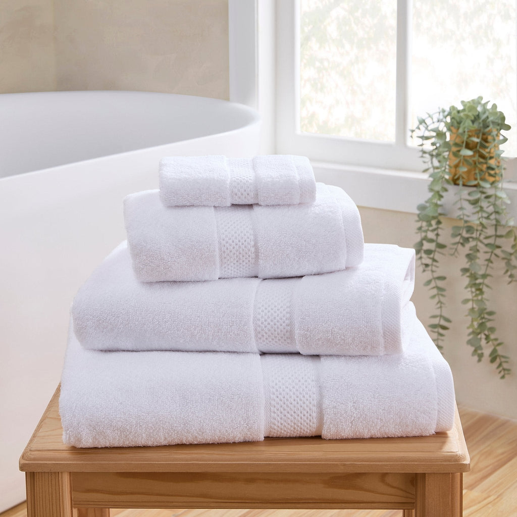 Dusklia - Rhodes Cotton Towel Collection - White