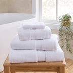 Dusklia - Rhodes Cotton Towel Collection - White