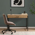 Dusklia - Riley Desk with Drawer - Light Wood
