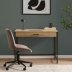 Dusklia - Riley Desk with Drawer - Light Wood