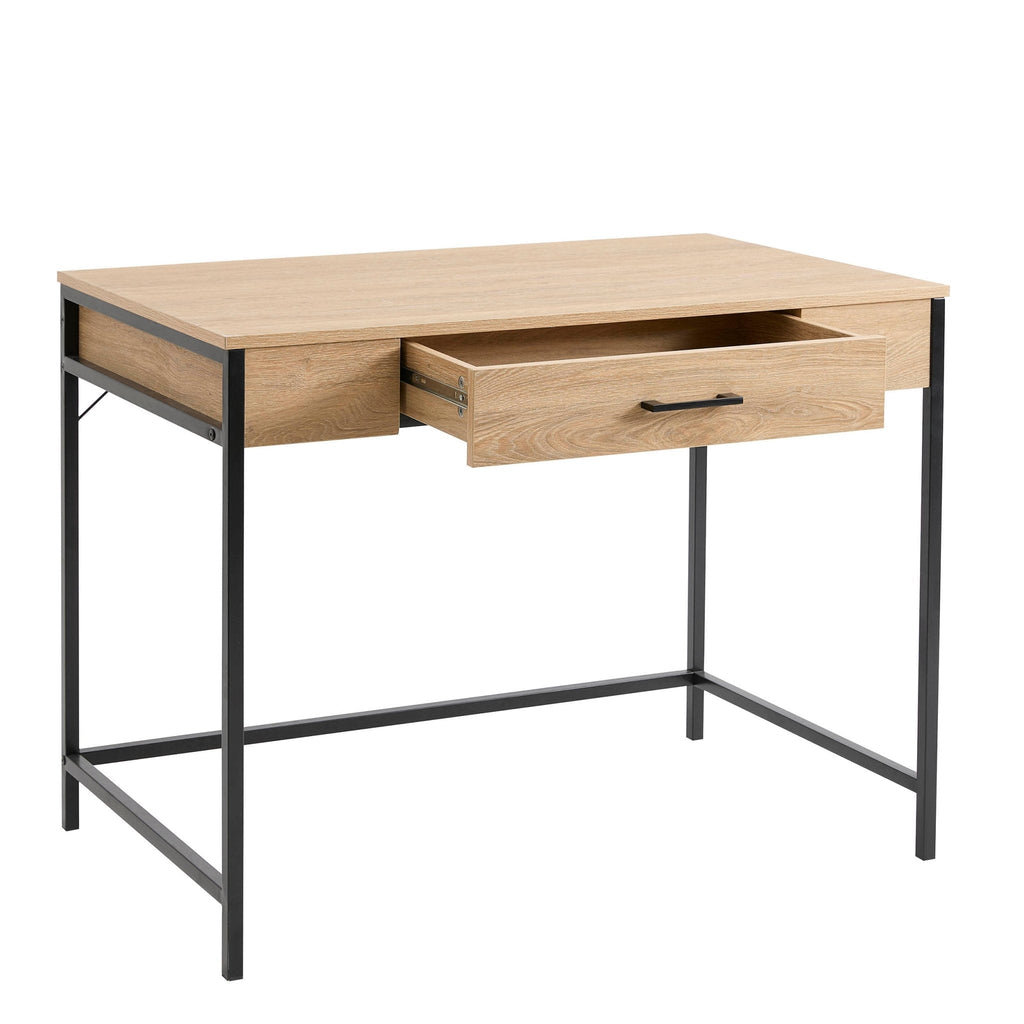 Dusklia - Riley Desk with Drawer - Light Wood