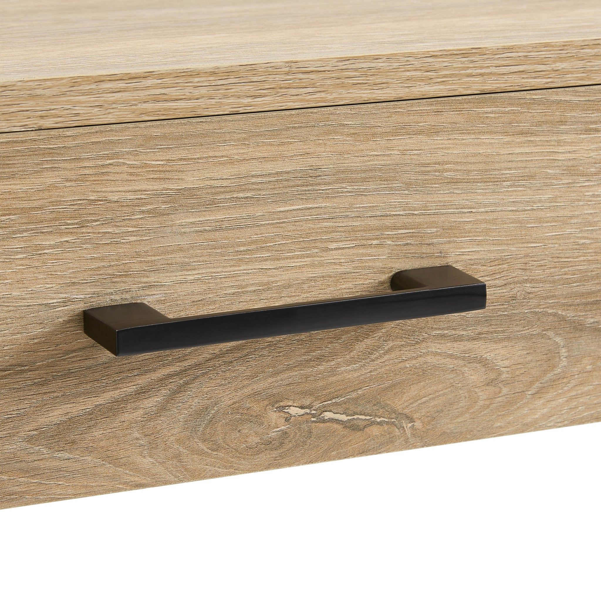 Dusklia - Riley Desk with Drawer - Light Wood