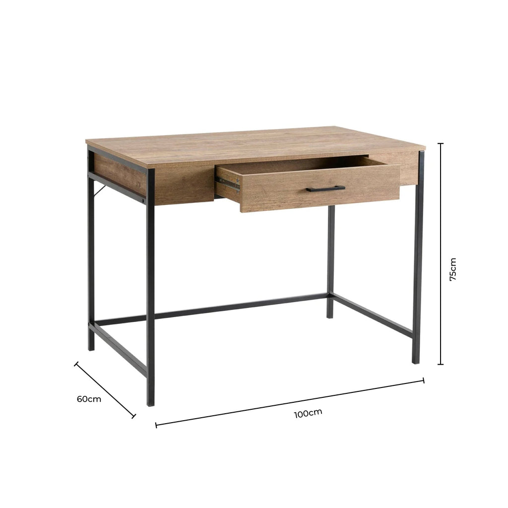 Dusklia - Riley Desk with Drawer - Mango Wood