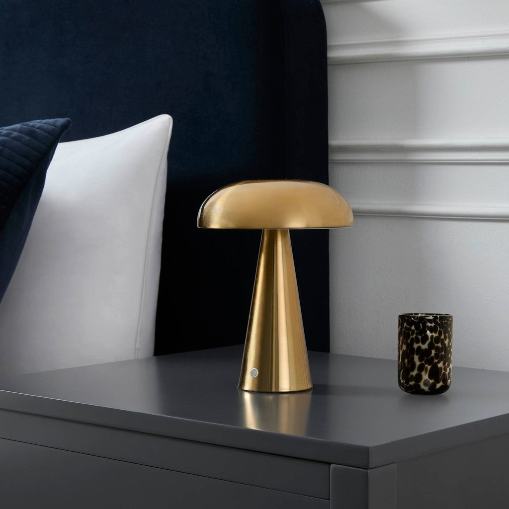 Dusklia - Riley Domed LED Rechargeable Wireless Lamp - Gold
