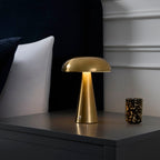 Dusklia - Riley Domed LED Rechargeable Wireless Lamp - Gold