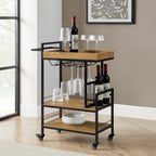 Dusklia - Riley Drinks Cart - Mango Wood