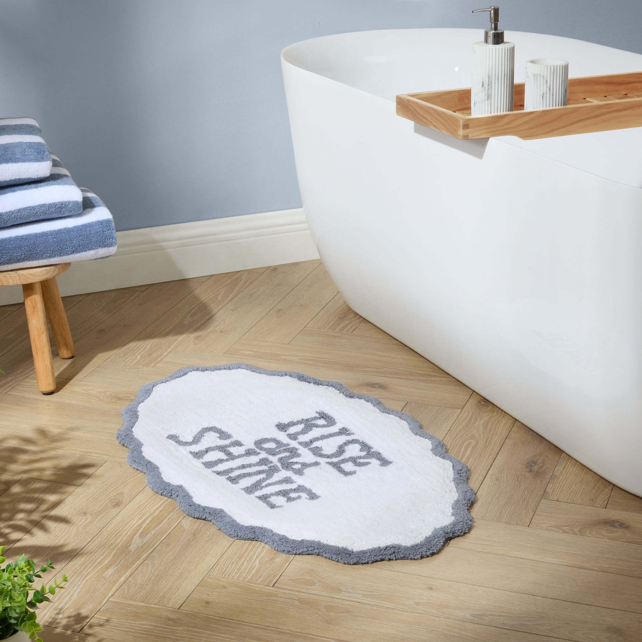 Dusklia - Rise and Shine Bath Mat  - French Blue