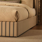 Dusklia - Riva Ottoman Storage Bed - Blue Stripe