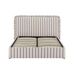 Dusklia - Riva Ottoman Storage Bed - Blue Stripe