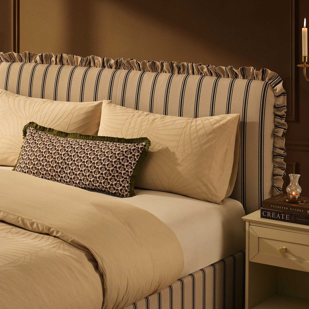 Dusklia - Riva Ottoman Storage Bed - Blue Stripe
