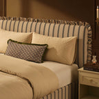 Dusklia - Riva Ottoman Storage Bed - Blue Stripe