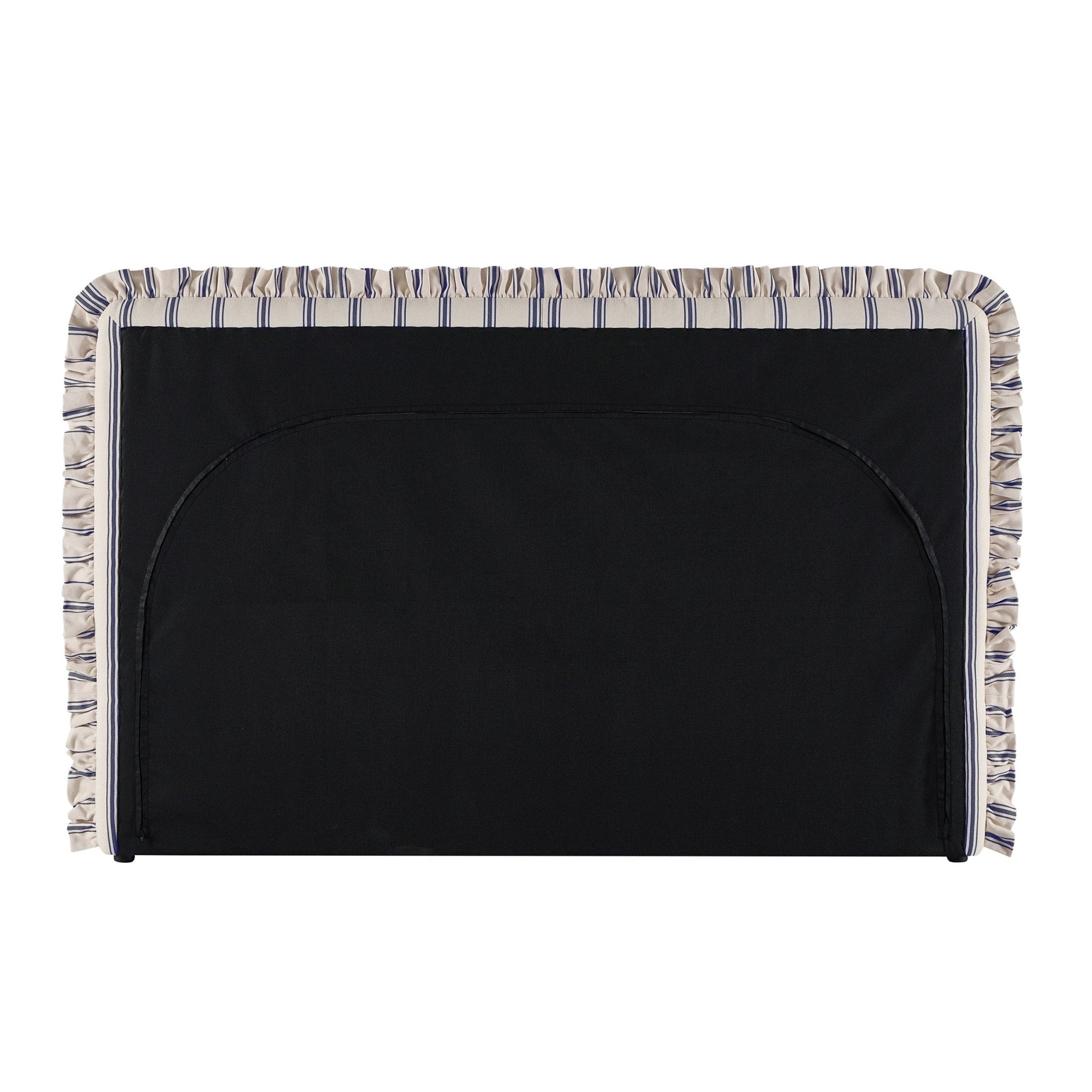Dusklia - Riva Ottoman Storage Bed - Blue Stripe