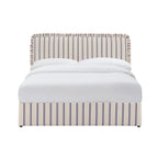 Dusklia - Riva Ottoman Storage Bed - Blue Stripe
