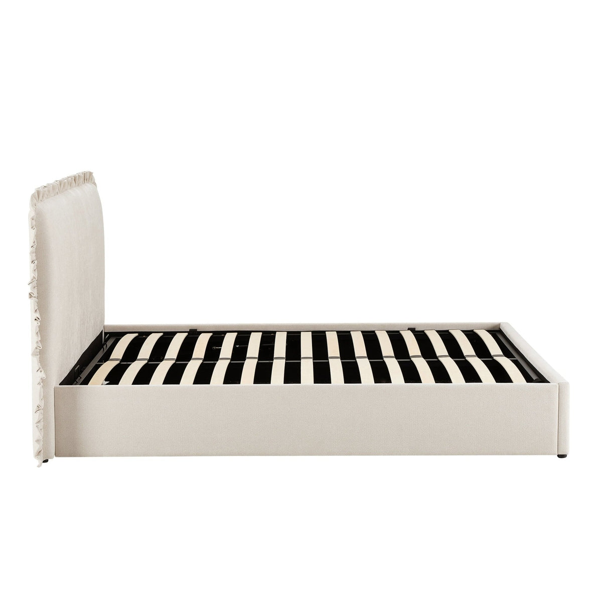 Dusklia - Riva Ottoman Storage Bed - Chenille Ivory