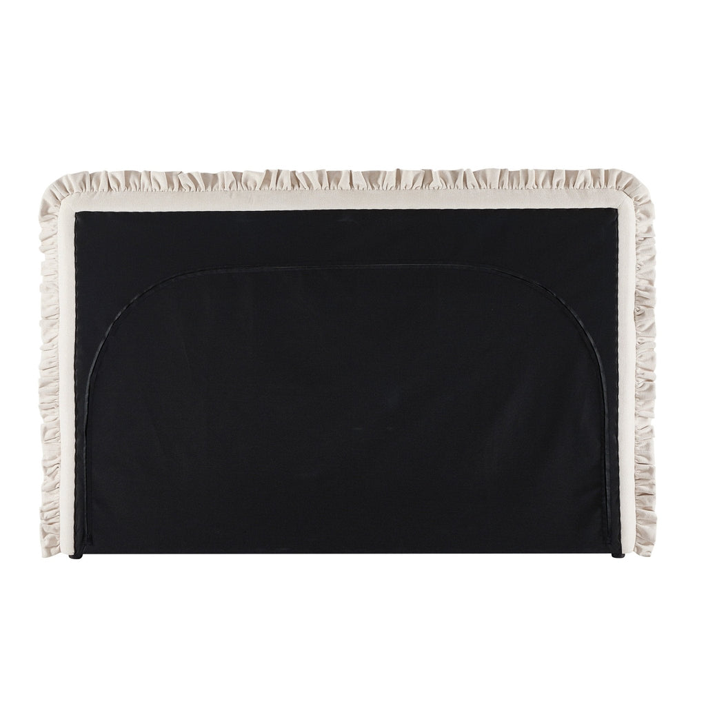 Dusklia - Riva Ottoman Storage Bed - Chenille Ivory