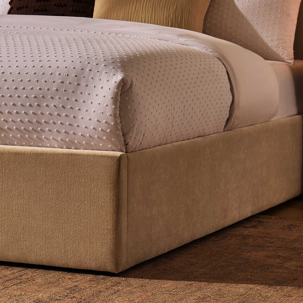 Dusklia - Riva Ottoman Storage Bed - Chenille Ivory