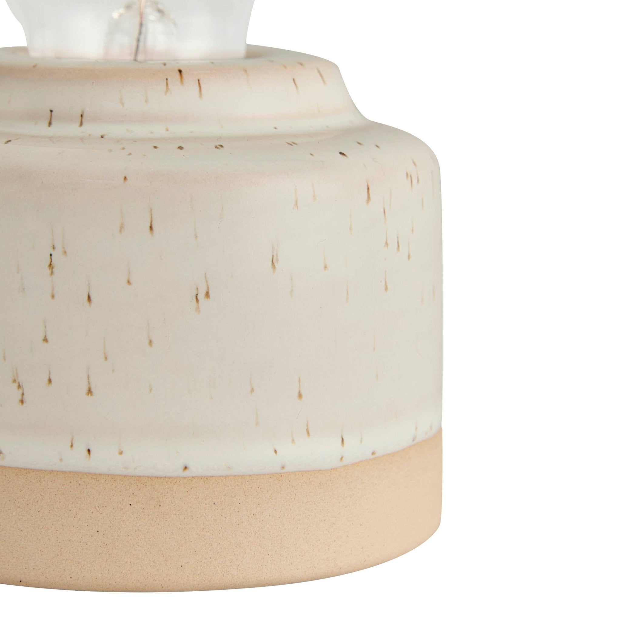 Dusklia - Robin Reactive Glaze Ceramic Bulb Table Lamp - Cream