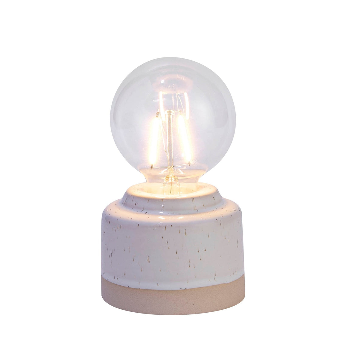 Dusklia - Robin Reactive Glaze Ceramic Bulb Table Lamp - Cream