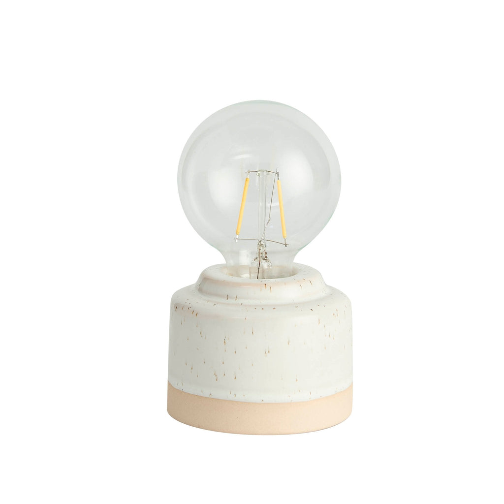 Dusklia - Robin Reactive Glaze Ceramic Bulb Table Lamp - Cream